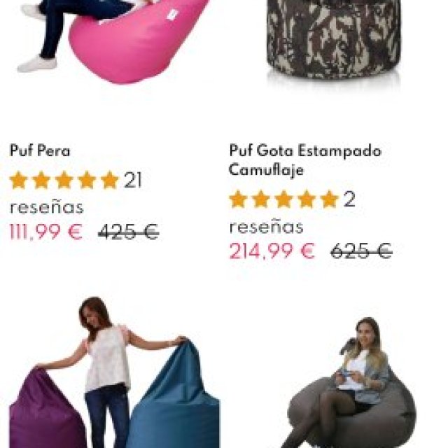 Stock sofas puff