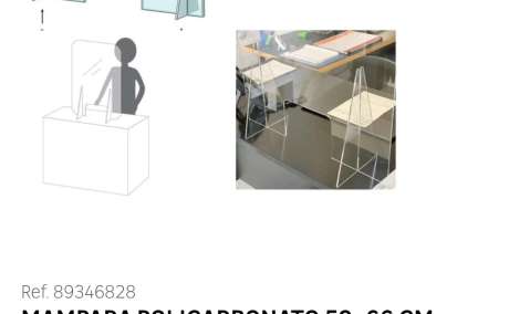 Stock Mamparas de cobro a 7,90 euros